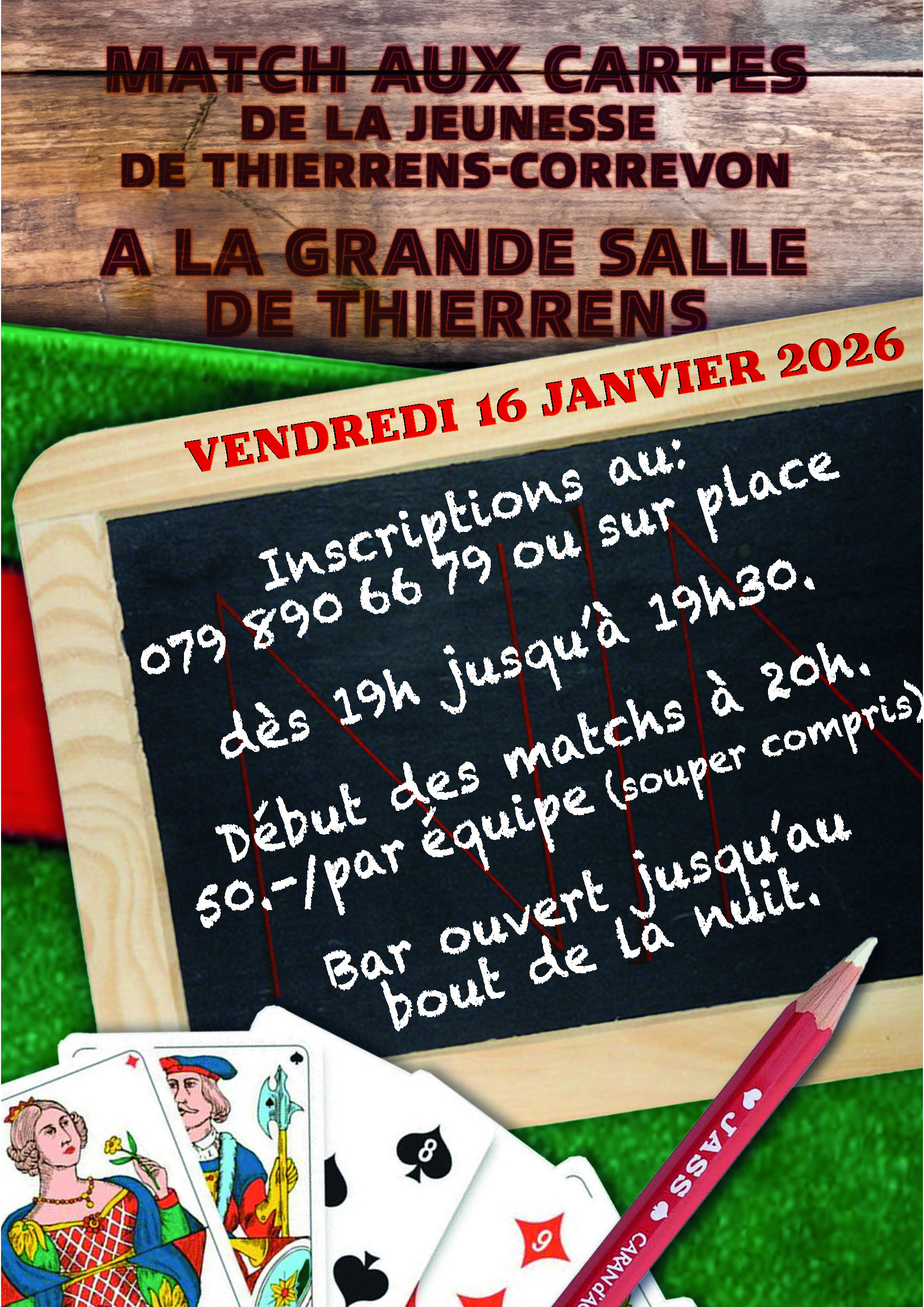flyer match aux cartes